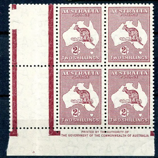 1931-47 CofA Watermark 2/- maroon redrawn Die by ...