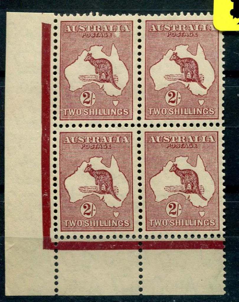 1931-47 CofA Watermark 2/- reddish-maroon in ... Image 1++