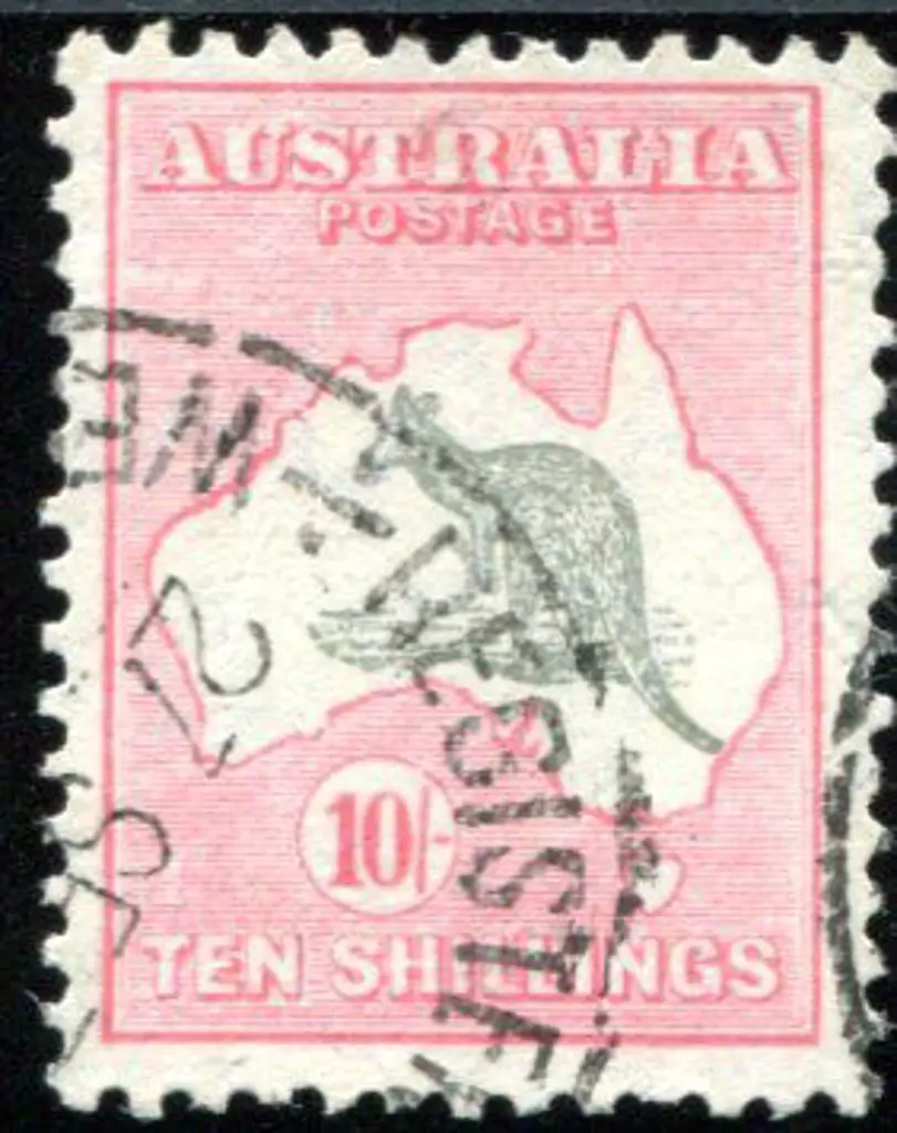 1931-47 CofA Watermark 10/- grey & pink with ... Image 1++