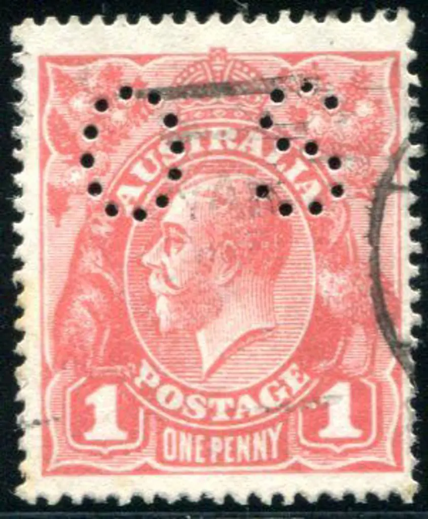 1914-20 Single Watermark 1d brick (pale ... Image 1++