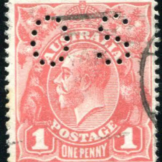 1914-20 Single Watermark 1d brick (pale ...