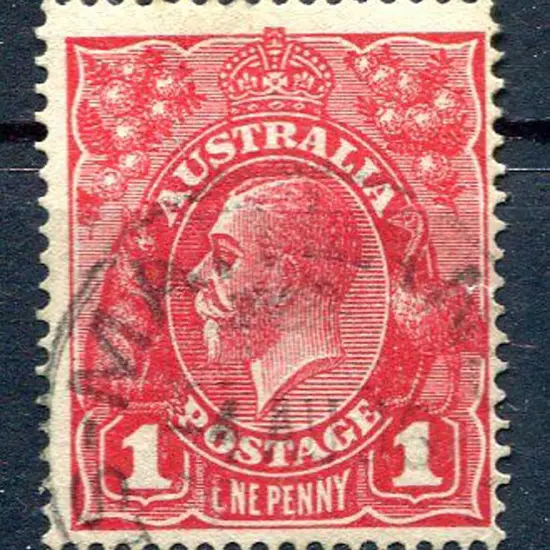 1914-20 Single Watermark 1d scarlet G17 with "CNE" ...