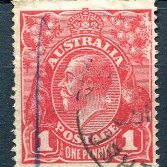 1914-20 Single Watermark 1d scarlet pre-substitute ...