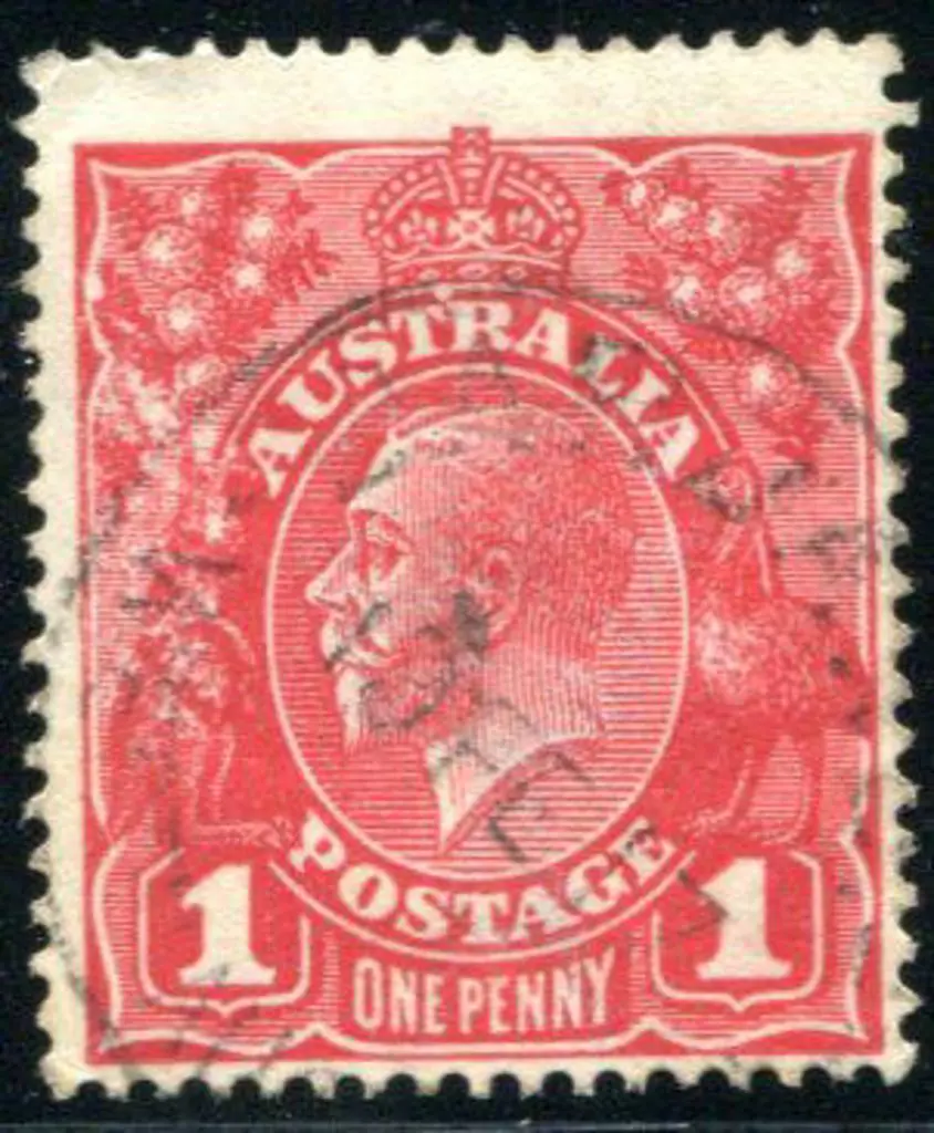 1914-20 Single Watermark 1d deep scarlet ... Image 1++