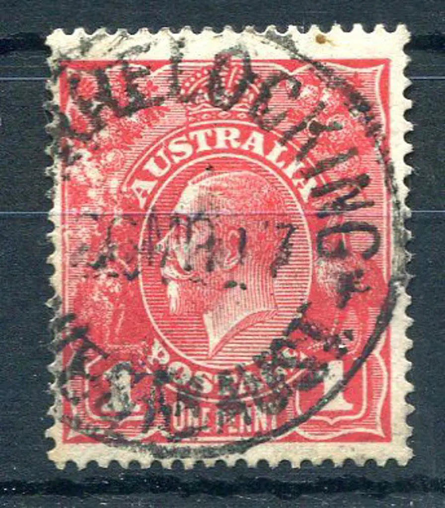 1914-20 Single Watermark 1d scarlet aniline, G18 ... Image 1++