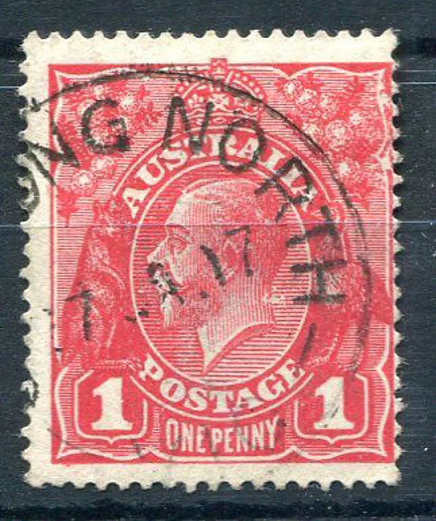 1914-20 Single Watermark 1d scarlet aniline, G18 ... Image 1++