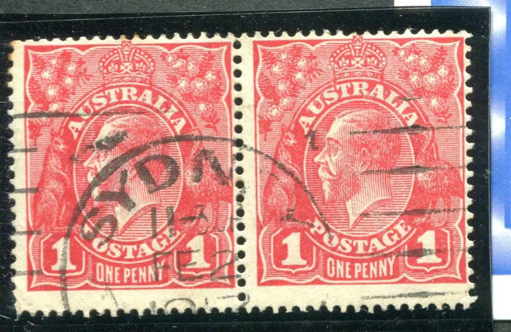 1914-20 Single Watermark 1d scarlet aniline, Die ... Image 1++