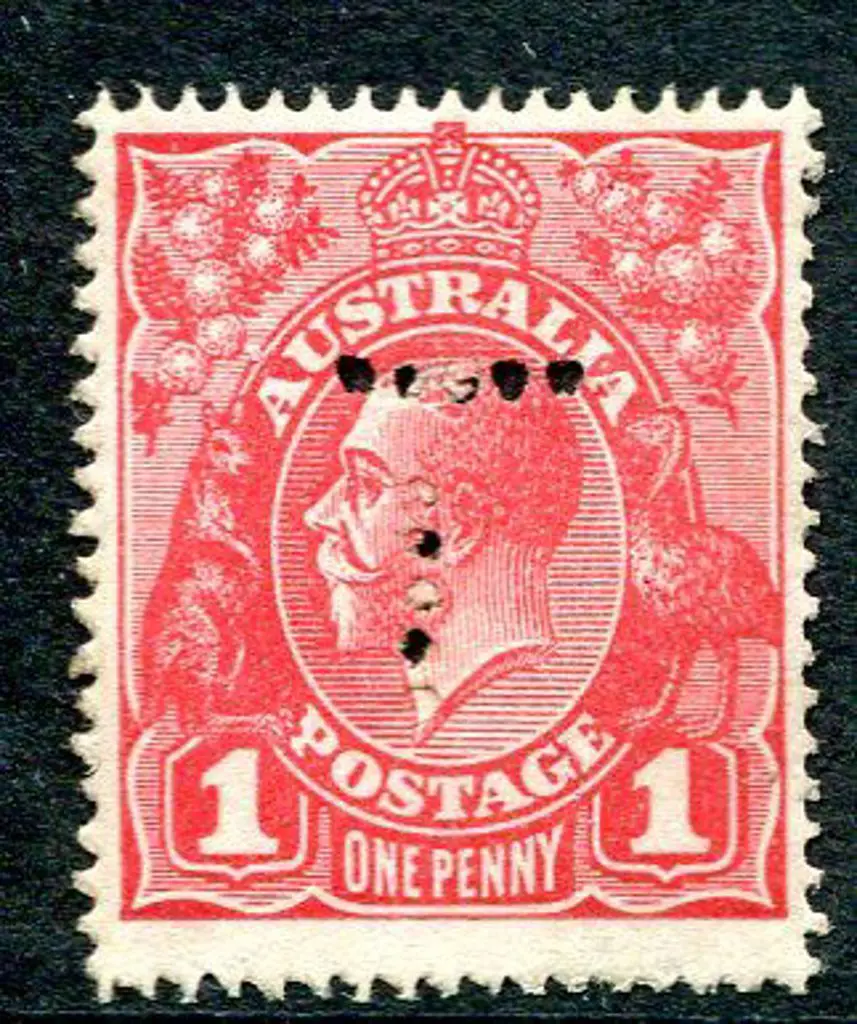 1914-20 Single Watermark 1d salmon, G26, perfined ... Image 1++