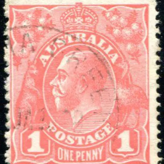 1914-20 Single Watermark 1d salmon Eosin, G27 fine ...