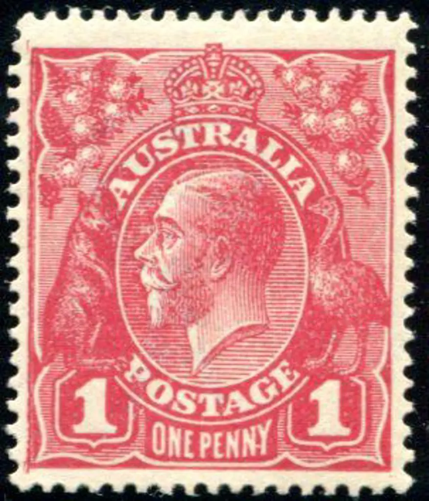 1914-20 Single Watermark 1d carmine red G31 with ... Image 1++