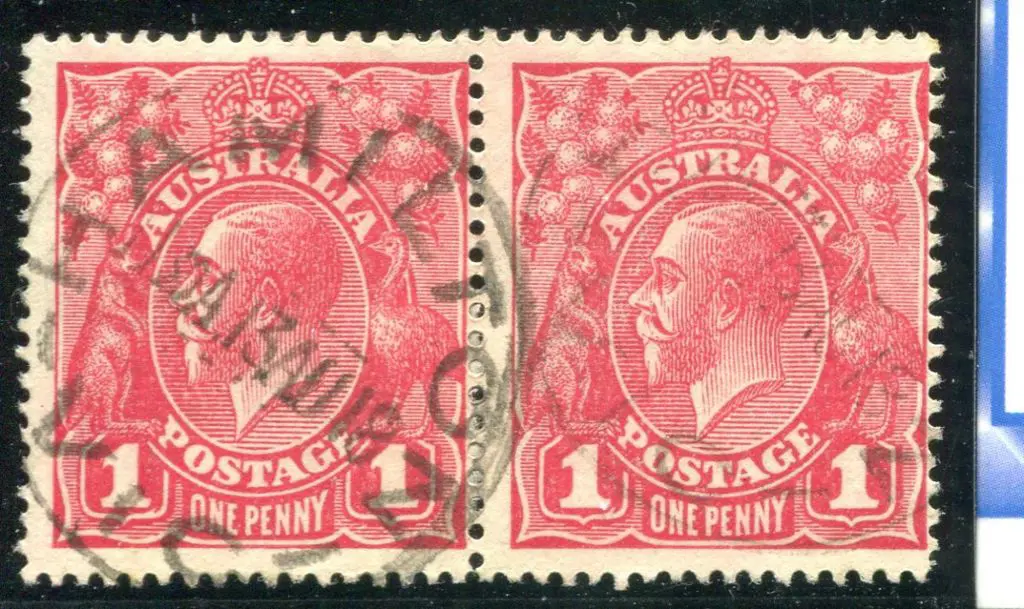 1914-20 Single Watermark 1d carmine red, Die II, ... Image 1++