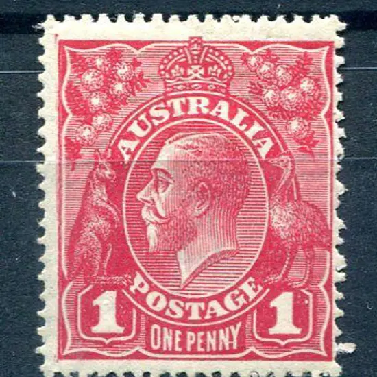 1914-20 Single Watermark 1d carmine aniline G33 ...