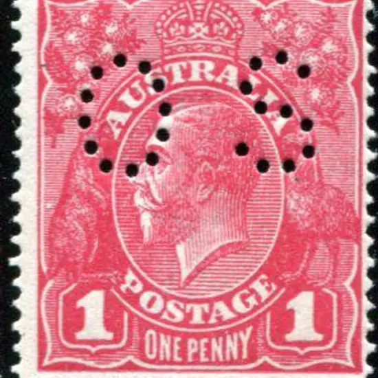 1914-20 Single Watermark 1d deep rosine, G70 on ...