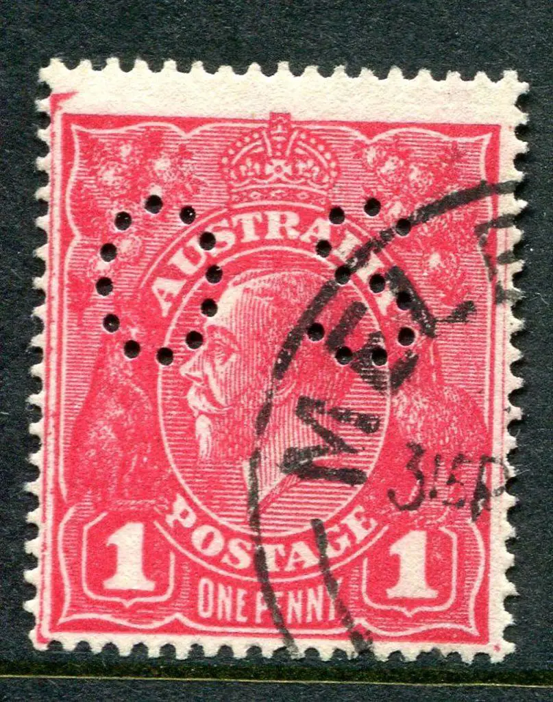 1914-20 Single Watermark 1d deep rosine, G70, ... Image 1++