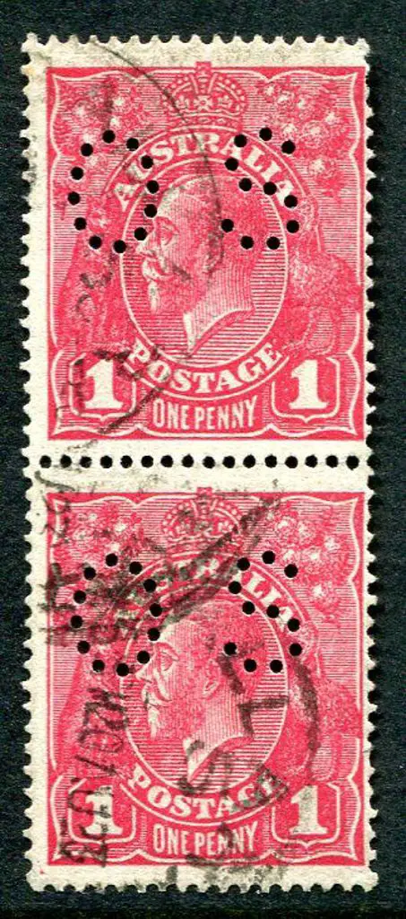 1914-20 Single Watermark 1d deep rosine, G70, ... Image 1++