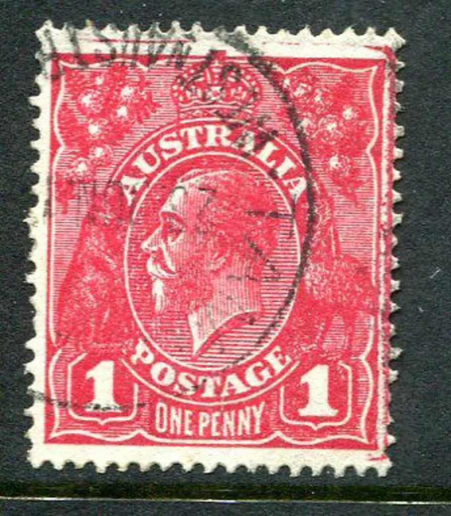 1914-20 Single Watermark 1d deep rosine, G70. Fine ... Image 1++