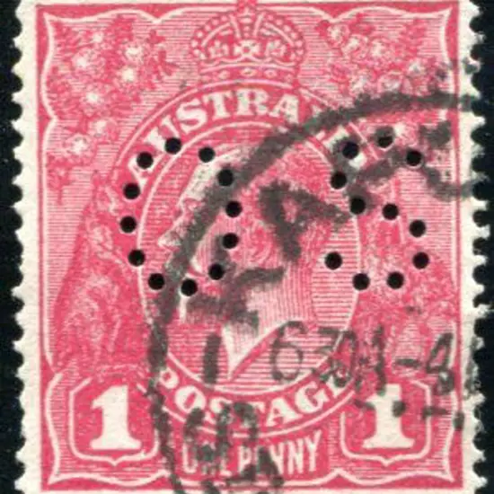 1914-20 Single Watermark 1d damson, Die II, G70½ & ...