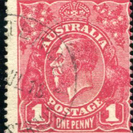 1914-20 Single Watermark 1d damson, Die II, G70½. ...