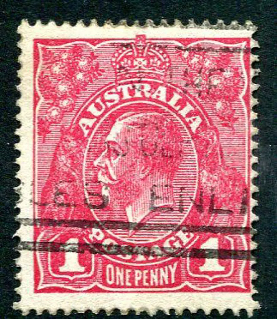 1914-20 Single Watermark 1d damson, Die II, G70½. ... Image 1++