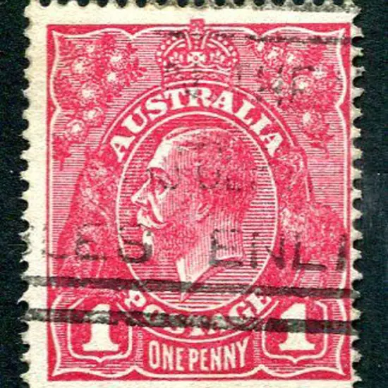 1914-20 Single Watermark 1d damson, Die II, G70½. ...