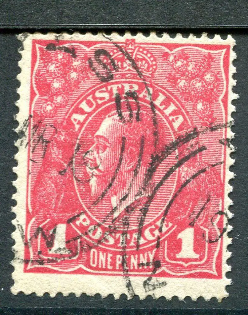 1914-20 Single Watermark 1d plum, G71. Fine used ... Image 1++