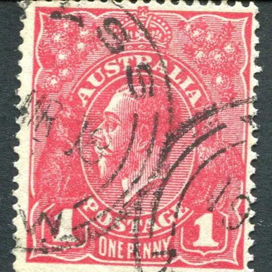 1914-20 Single Watermark 1d plum, G71. Fine used ...