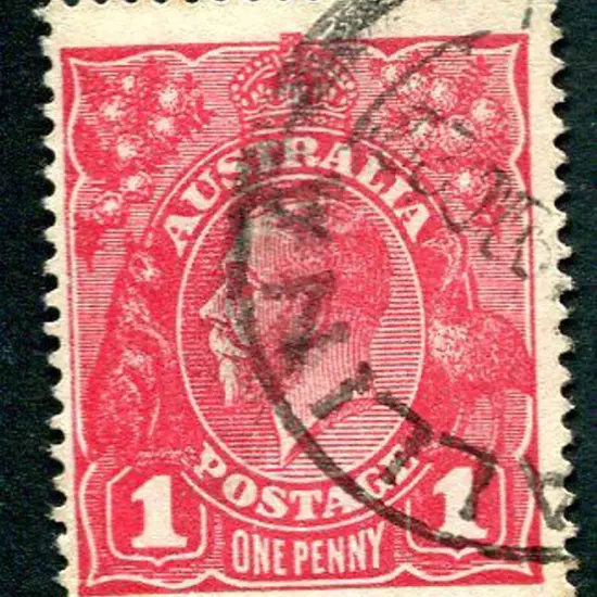 1914-20 Single Watermark 1d plum, G71. Fine used ...