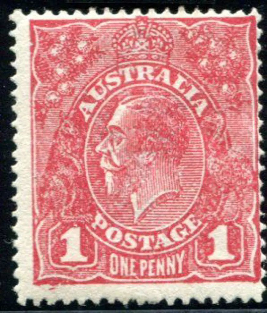1914-20 Single Watermark 1d carmine rose, G74 Die ... Image 1++