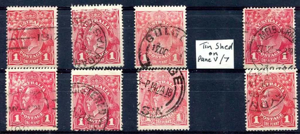 1914-20 Single Watermark 1d reds on smooth paper ... Image 1++