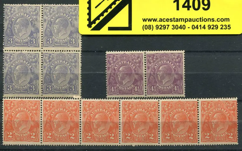 1914-20 Single Watermark 2d orange MUH horizontal ... Image 1++