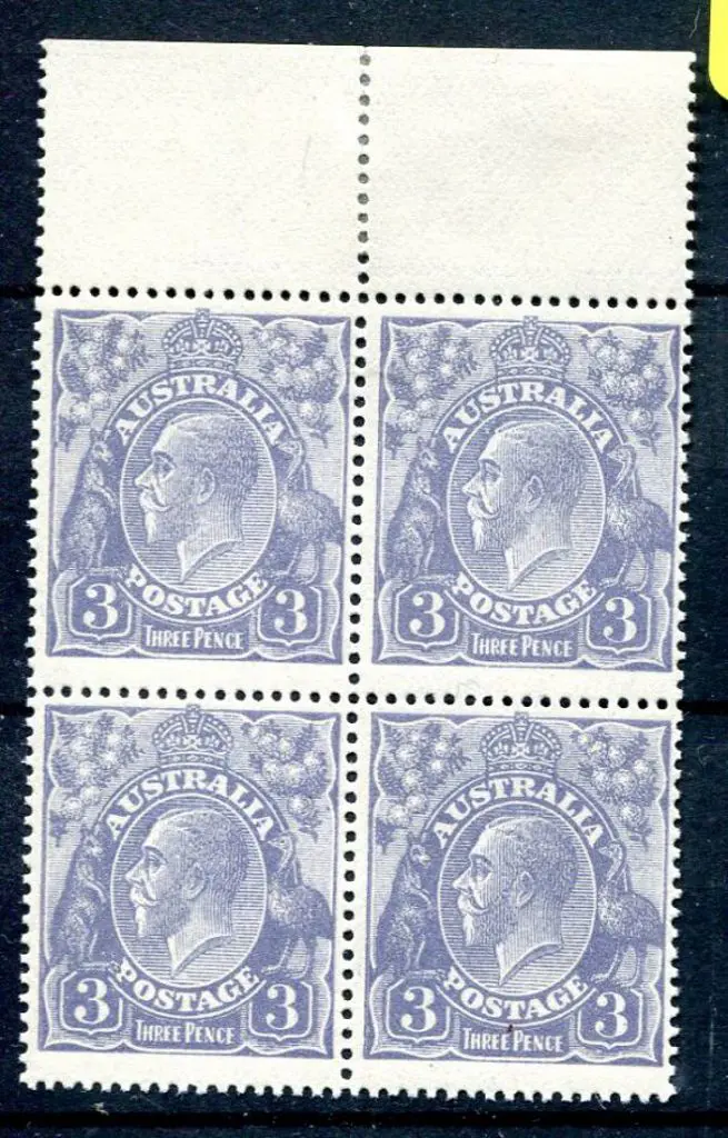 1914-20 Single Watermark 3d pale dull violet blue ... Image 1++