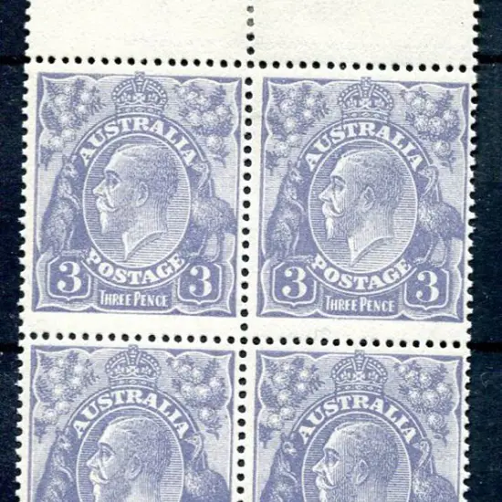 1914-20 Single Watermark 3d pale dull violet blue ...