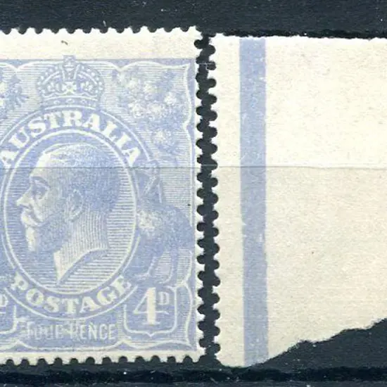 1914-20 Single Watermark 4d blue, Die III from ...