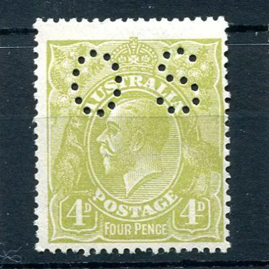 1914-20 Single Watermark 4d milky blue, 4d olive ...
