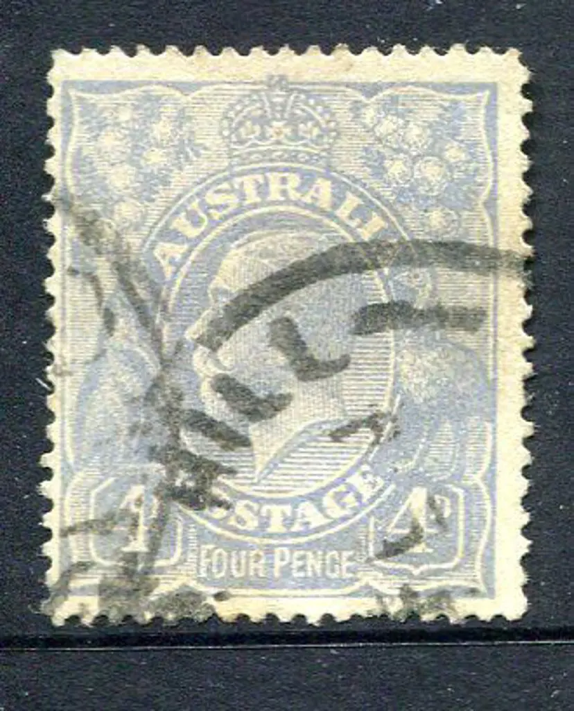 1914-20 Single Watermark 4d dull ultramarine with ... Image 1++