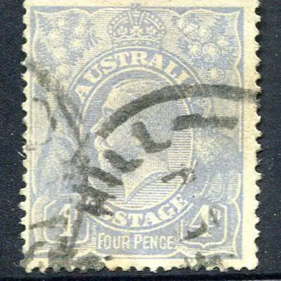 1914-20 Single Watermark 4d dull ultramarine with ...