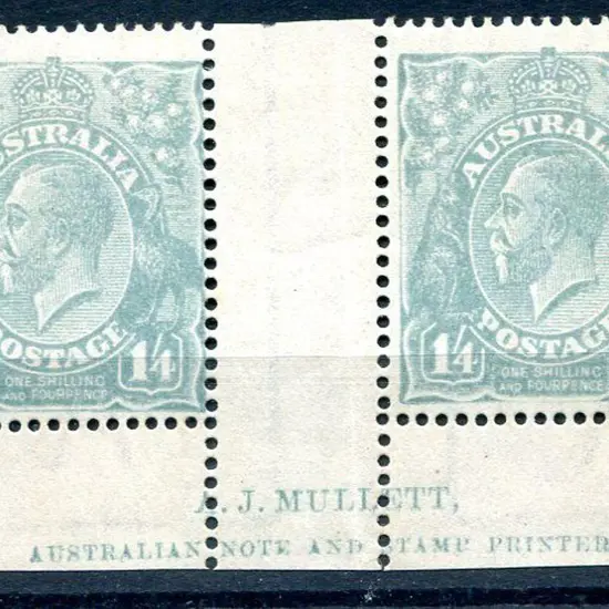 1914-20 Single Watermark 1/4d pale turquoise blue ...