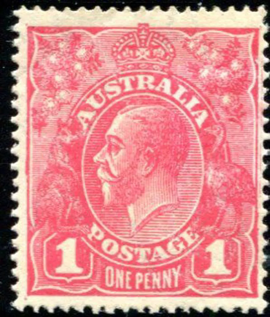 1918-20 Large Multiple Watermark Perf.14 1d ... Image 1++