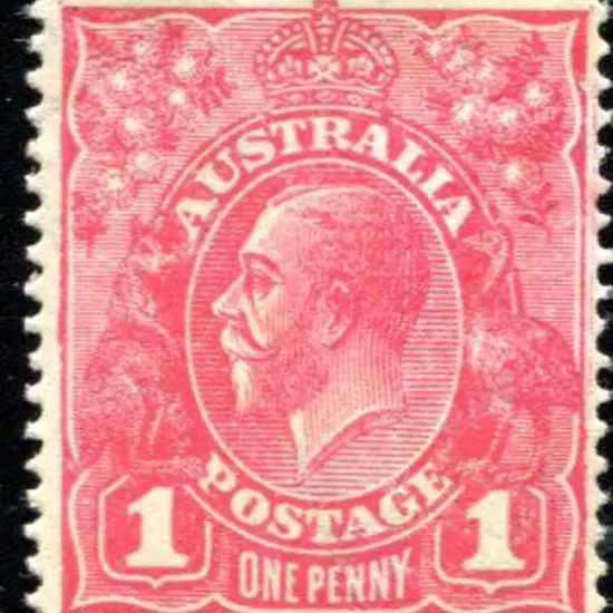 1918-20 Large Multiple Watermark Perf.14 1d ...