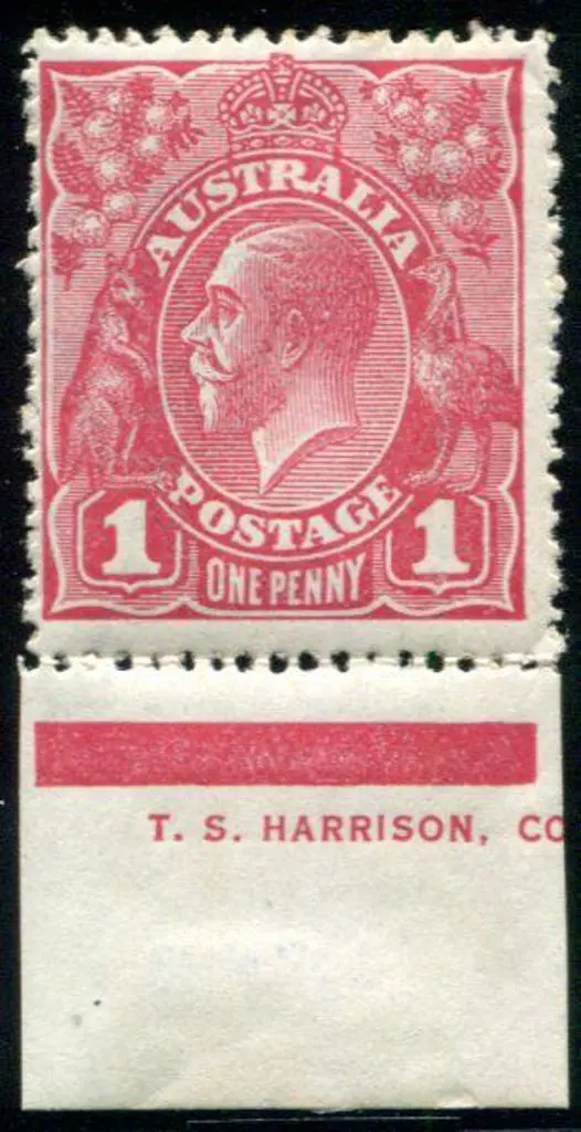 1918-20 Large Multiple Watermark Perf.14 1d red ... Image 1++