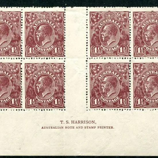 1918-20 Large Multiple Watermark Perf.14 1½d brown ...