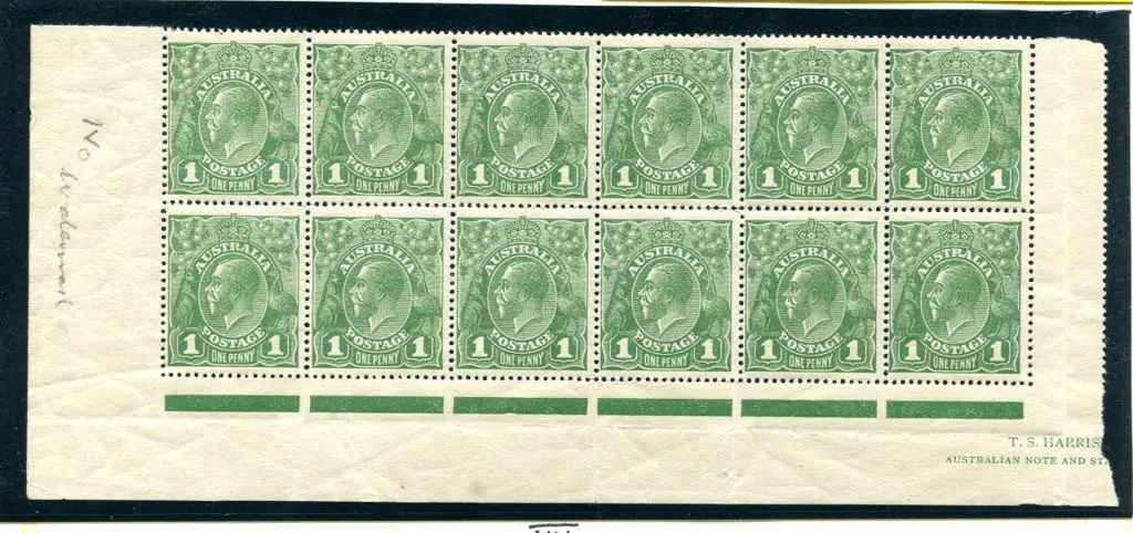 1924 No Watermark1d green pane 7 MUH block of 12 ... Image 1++