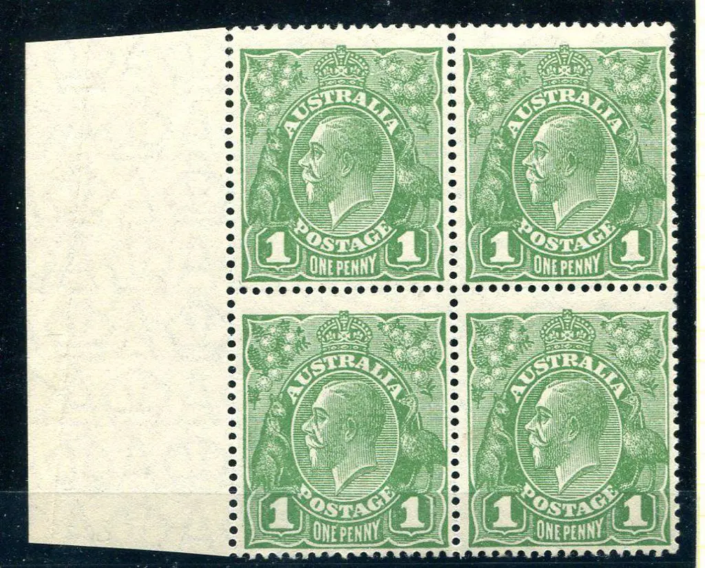 1926-30 Small Multiple Watermark Perf. 14 1d green ... Image 1++