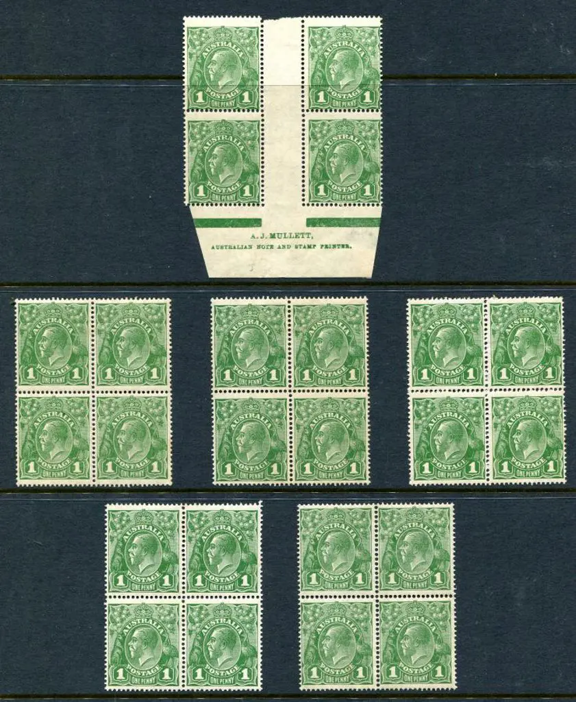 1926-30 Small Multiple Watermark Perf. 14 1d green ... Image 1++