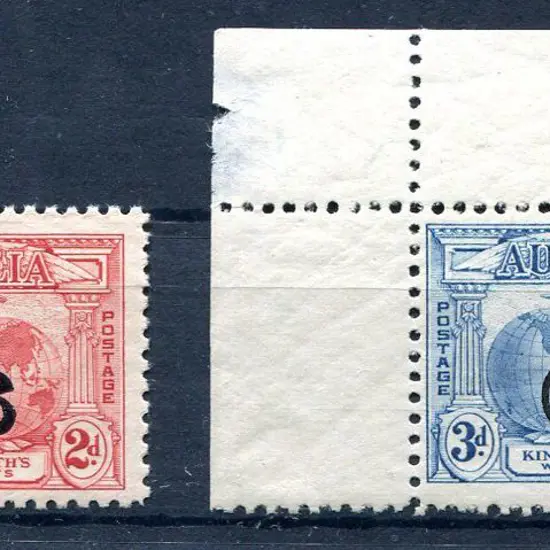 1931 2d & 3d Kingsford Smith ovptd "OS". 3d with ...