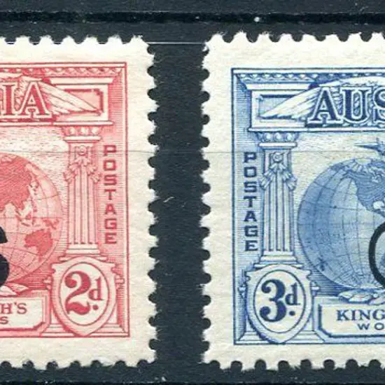 1931 2d & 3d Kingsford Smith ovptd "OS". They ...