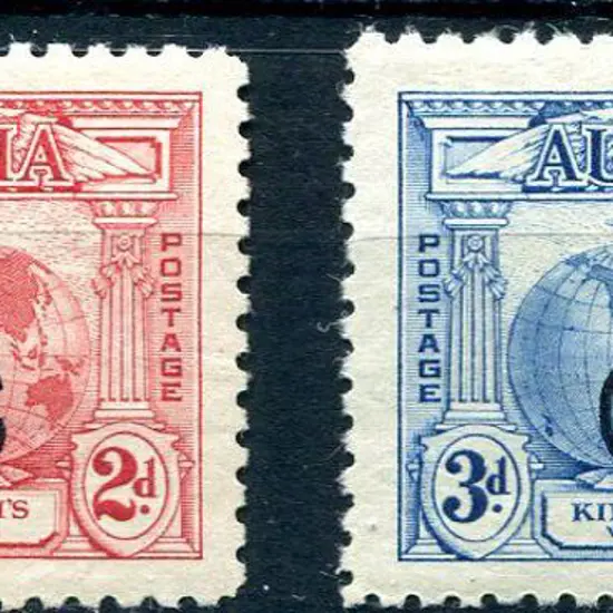 1931 2d & 3d Kingsford Smith ovptd "OS" ditto. ...