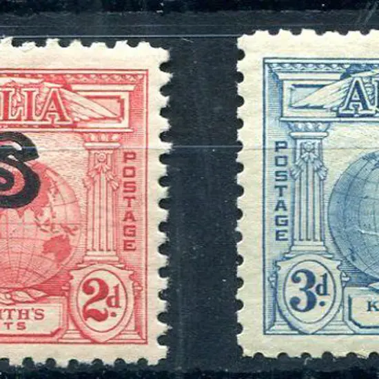 1931 2d & 3d Kingsford Smith ovptd "OS". They ...