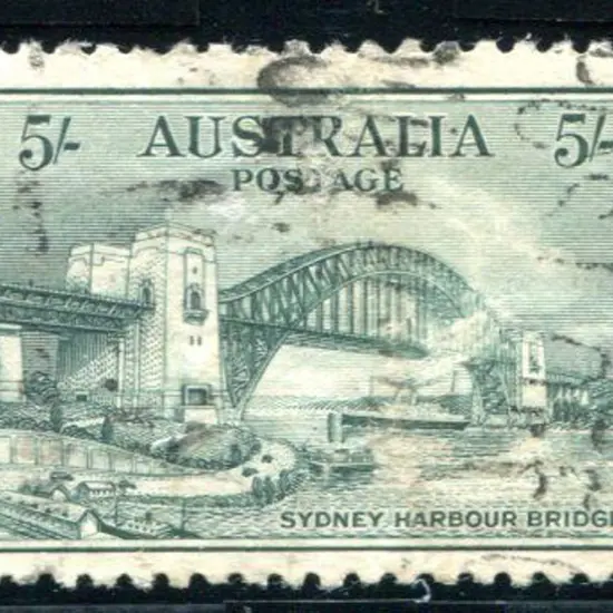 1932 5/- Sydney Harbour Bridge commercially used ...