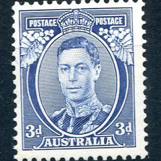 1937/49 3d blue KGVI Die Ia "white wattles". ...